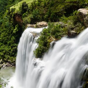 Long exposure view of Lisbon Falls