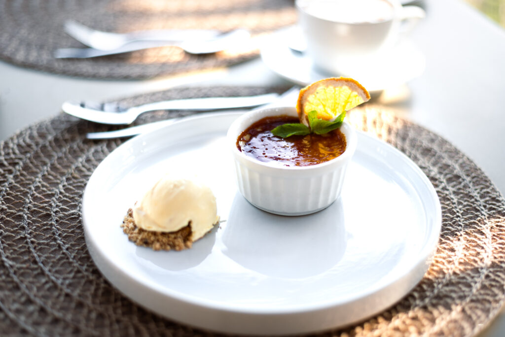 Dessert served at Garden Route Game Lodge