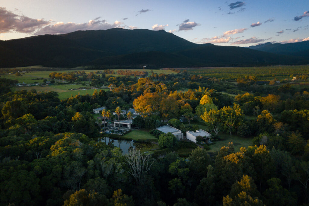 Aerial view of Lilypond Lodge