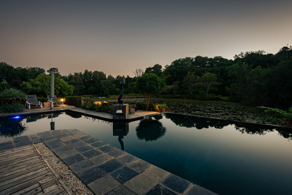 Pool area at Lilypond Lodge