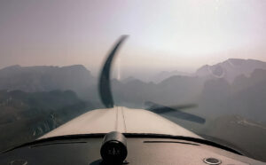 Mountain flying over the Drakensberg